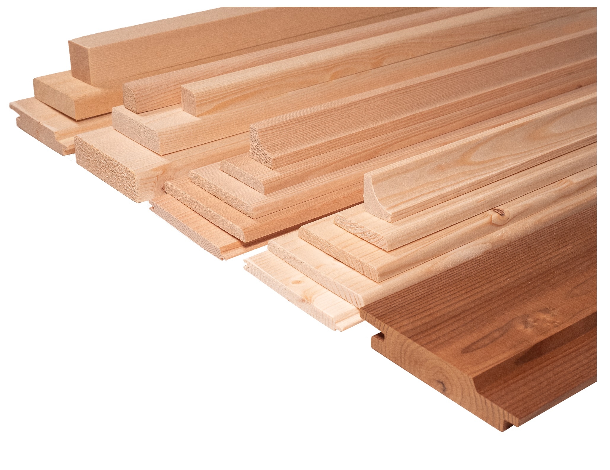 Bancos e materiais de construção para saunas