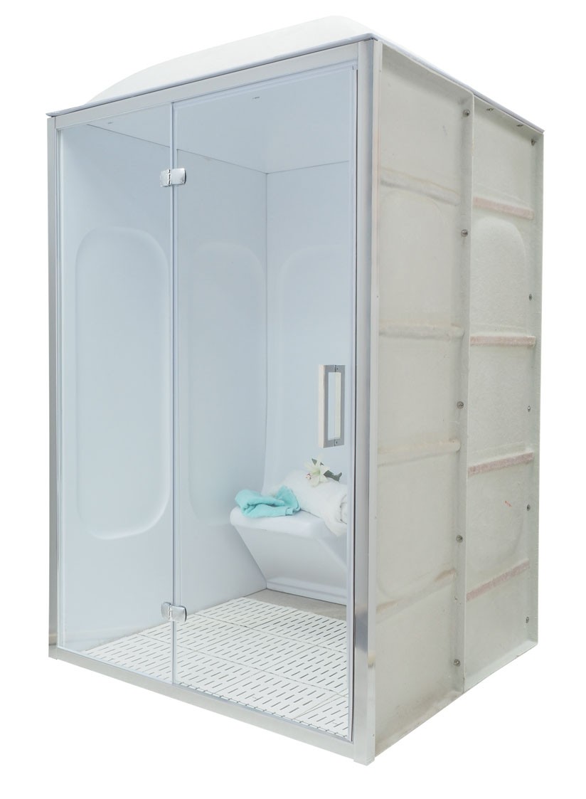 2b roman home acrylic steam room with full glass front