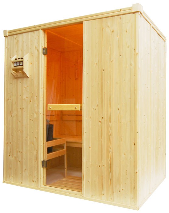 3 Person Traditional Sauna Cabin - 1860 x 1040 x 1950mm - OS1530