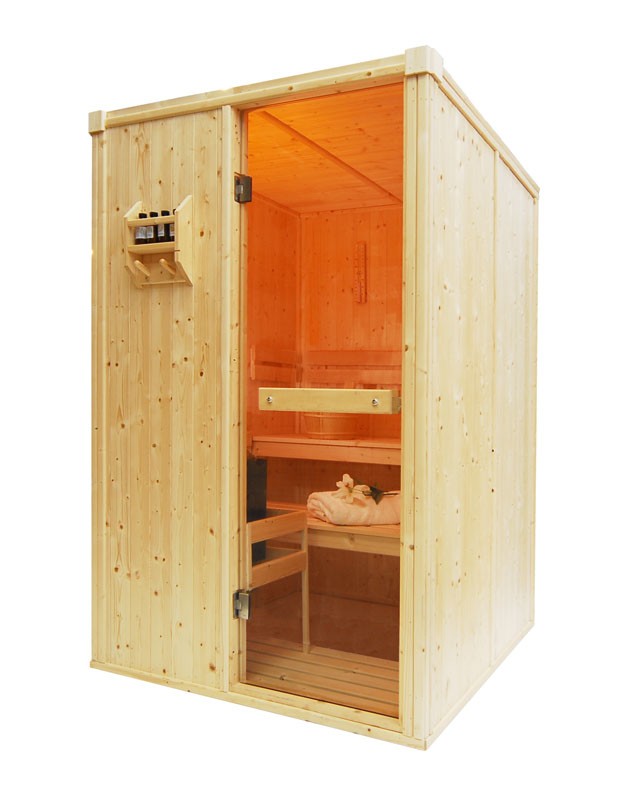 2 Person Traditional Sauna Cabin - 1250 x 1350 x 1950mm - OS2020