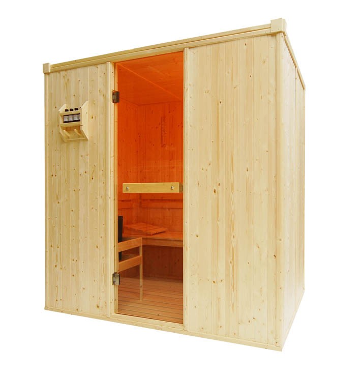 3 Person Traditional Sauna Cabin - 1860 x 1350 x 1950mm - OS2030