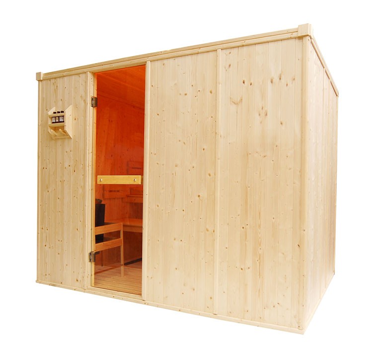 6 Person Traditional Sauna Cabin - 2480 x 1660 x 1950mm - OS2540
