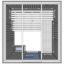 C3030 Light Duty Commercial Finnish Sauna Cabin