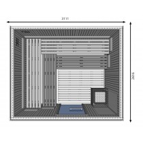14 Person Heavy Duty Commercial Sauna  HD4050FS