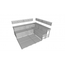 Modular Bench Kit - Double Height - For Traditional Sauna Cabins 