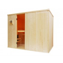 5 Person Traditional Sauna Cabin - 2480 x 1350 x 1950mm - OS2040