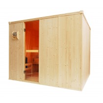 8 Person Traditional Sauna Cabin - 2480 x 1960 x 1950mm - OS3040