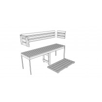 D1525 - Sauna Bench, Backrest & Floor Mat Kit