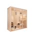 1030 finnish sauna cabin - Spruce cladding - clear glass - B layout