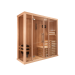 1030 finnish sauna cabin - Hemlock cladding - clear glass - C layout