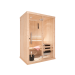 1520 finnish sauna cabin - spruce  cladding - clear glass  - B layout