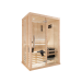 1520 finnish sauna cabin - spruce  cladding - clear glass  - C layout