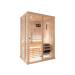 1520 finnish sauna cabin - hemlock  cladding - clear glass - C layout