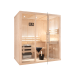 1530 finnish sauna cabin - spruce  cladding - clear glass  - B layout