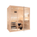 1530 finnish sauna cabin - spruce  cladding - clear glass  - C layout