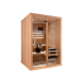 2020 finnish sauna cabin - hemlock  cladding - clear glass  - B layout