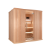 2030 finnish sauna cabin - hemlock  cladding - clear glass  - A layout