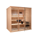 2030 finnish sauna cabin - hemlock  cladding - clear glass  - B layout