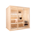 2030 finnish sauna cabin - spruce  cladding - clear glass  - B layout