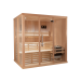 2030 finnish sauna cabin - hemlock  cladding - clear glass  - C layout