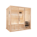 2030 finnish sauna cabin - spruce  cladding - clear glass  - C layout