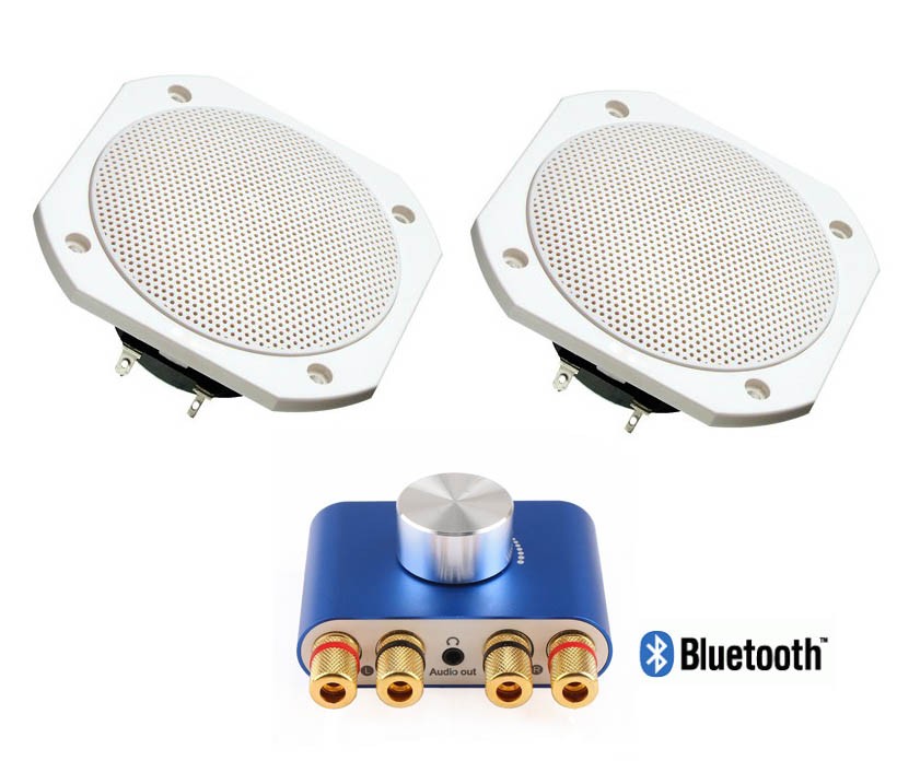 Haut-parleurs sauna, résistants jusqu'à 120°C, IP65 Waterproof, Bluetooth