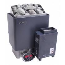 Saunarium : poêle à sauna 6kW combiné à la vapeur d'un mini générateur 1kW
