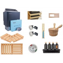Kit d’installation : sauna finlandais avec poêle et commande de sauna déportée *Deluxe* Oceanic Saunas