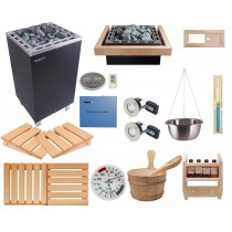 Kit d’installation : sauna finlandais avec poêle et commande de sauna déportée *Deluxe* Oceanic Saunas