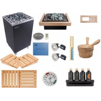 Kit d’installation : sauna finlandais avec poêle et commande de sauna déportée *Deluxe* Oceanic Saunas