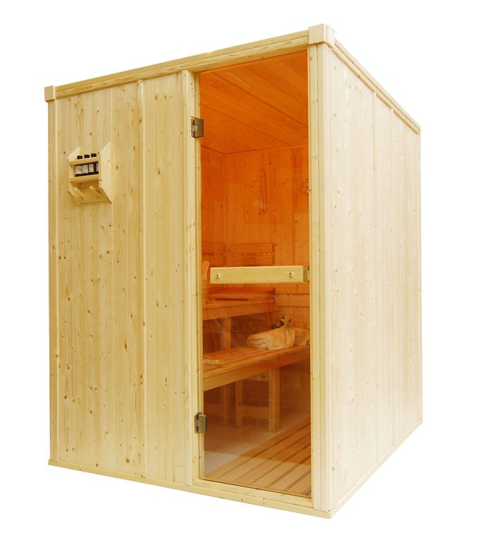 Cabina de sauna finlandesa - 3 personas - 1560 x 1660 x 1950mm - OS2525