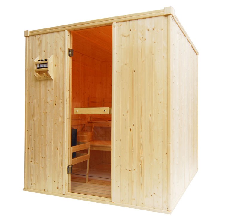 Cabina de sauna finlandesa - 4 personas - 1860 x 1660 x 1950mm - OS2530