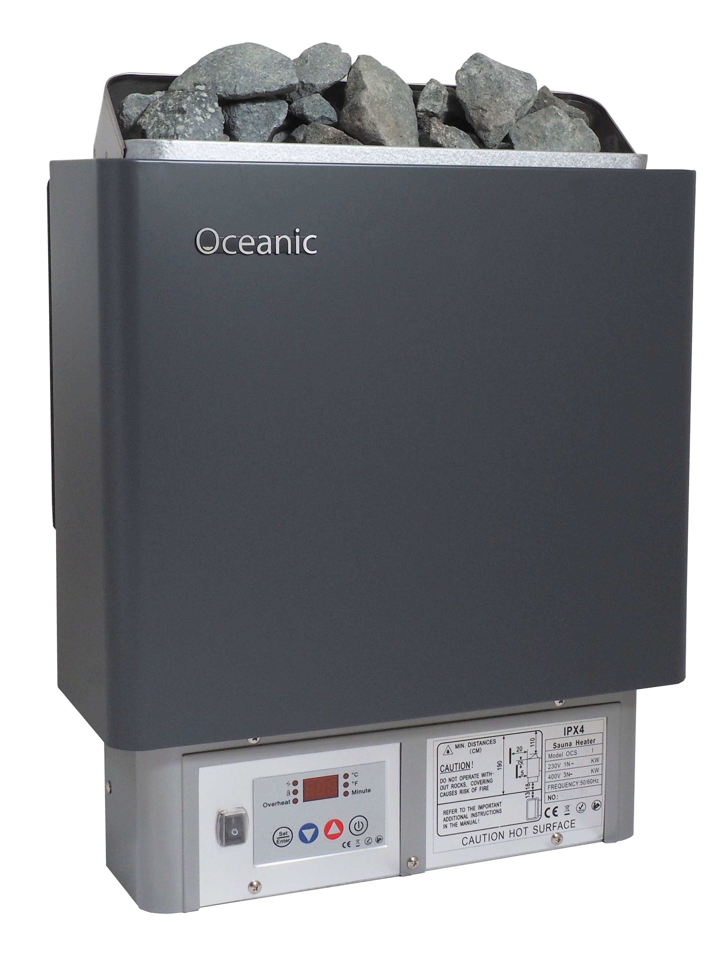 Calentador de sauna con mando de control digital integrado BIC Oceanic 2.5kW