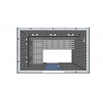 Cabina de sauna infrarrojos - 4 personas - bancos en L - IR2030L