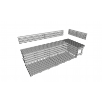 Banco modular para sauna finlandesa - Combina varios kits para obtener un banco más largo, o bancos colocados en forma de L