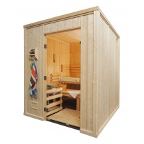 Cabina de sauna finlandesa, 5 personas, uso comercial intensivo, calentador con patas, HD3030FS