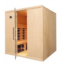 Cabina de sauna infrarrojos - 6 personas - bancos paralelos - IR2530