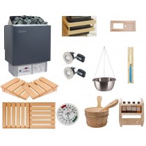 Kit de instalación para sauna finlandesa - Calentador con control integrado *Deluxe* 