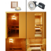 Iluminación para sauna, diferencia entre la iluminación de esquina y el foco empotrable
