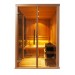 V2020 - Cabina de sauna finlandesa Vision para 2 Personas con madera Hemlock, Abachi y dos paredes de cristal ahumado Oceanic Saunas