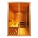V2025 - Cabina de sauna finlandesa Vision para 2 Personas con madera Hemlock, Abachi y dos paredes de cristal ahumado Oceanic Saunas
