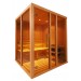V2025 - Cabina de sauna finlandesa Vision para 2 Personas con madera Hemlock, Abachi y dos paredes de cristal ahumado Oceanic Saunas