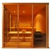 V2530 - Cabina de sauna finlandesa Vision para 4-5 personas con madera Hemlock, Abachi y dos paredes de cristal ahumado Oceanic Saunas