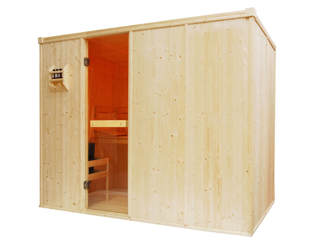 Sauna finlandesa para 5 pessoas - 2480 x 1350 x 1950mm - OS2040