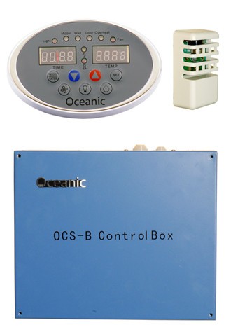 Caixa de controle, teclado e controles para aquecedores de sauna finlandesa
