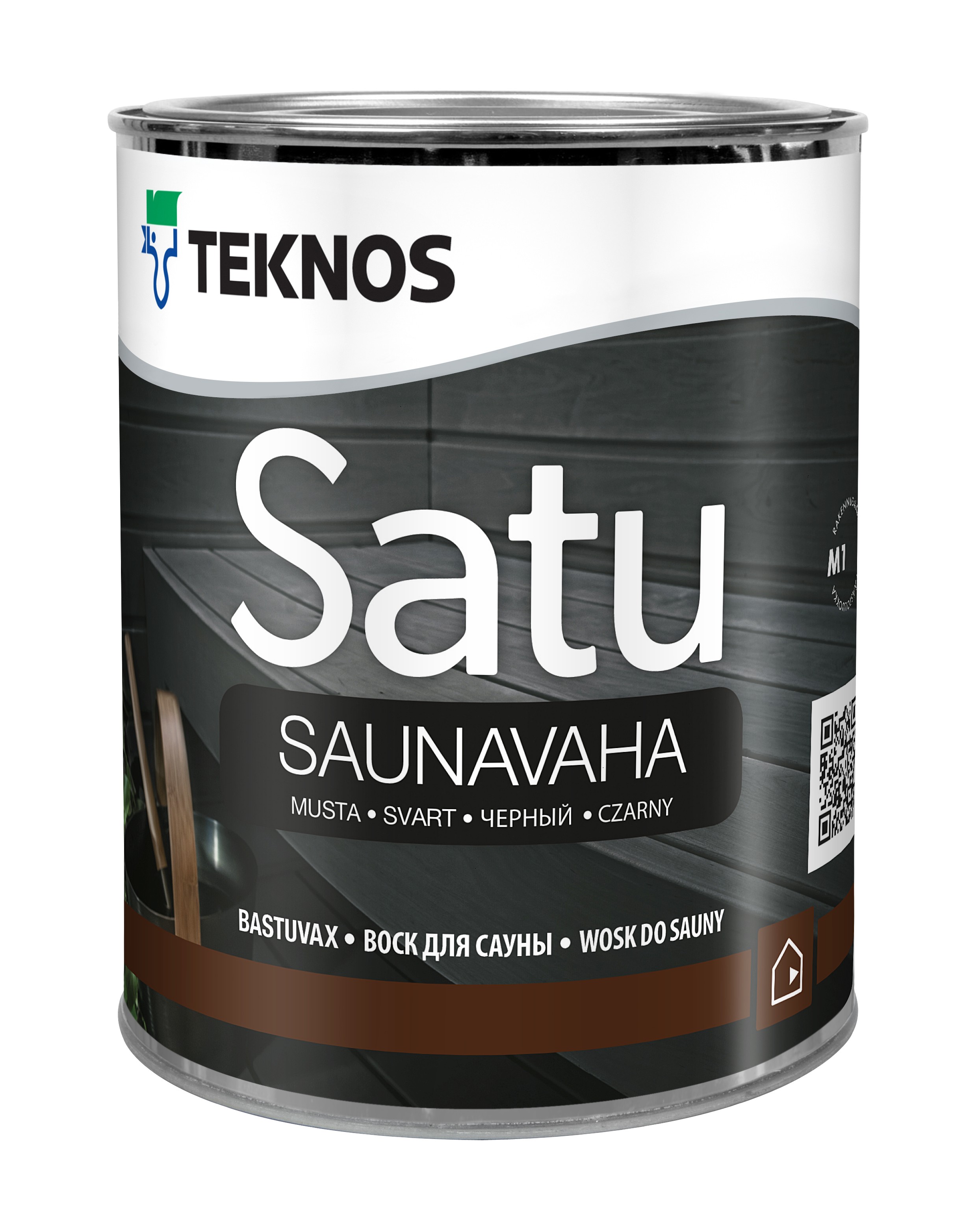 Sauna Paint Wax - Smoke Sauna Black 0.9L