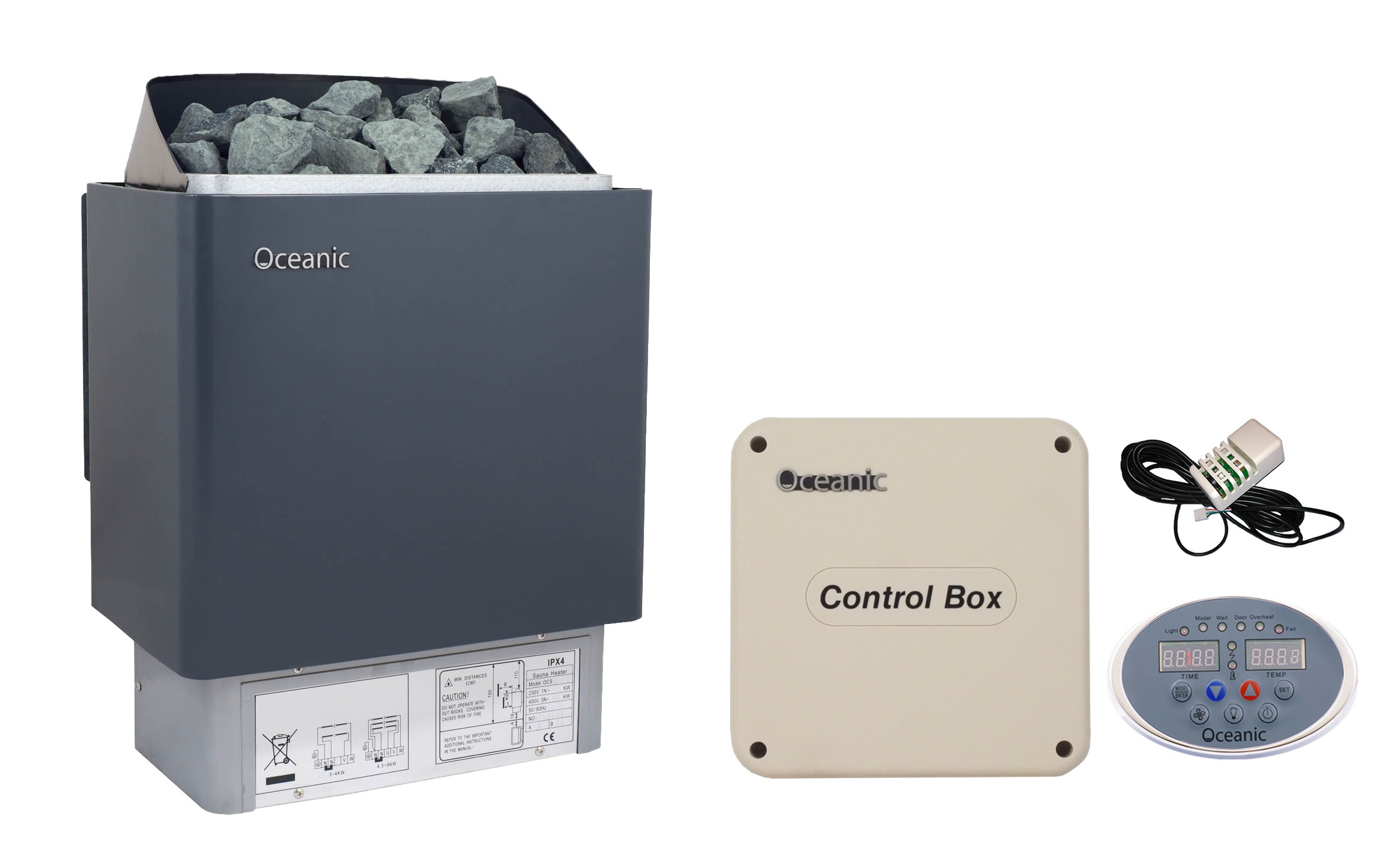 Aquecedor de sauna com controlos externos - 3kW