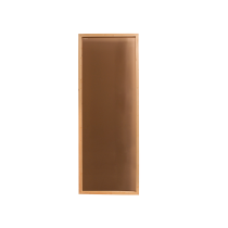Painel de sauna em vidro - 615 x 1895mm - Moldura em abeto - Vidro Bronze