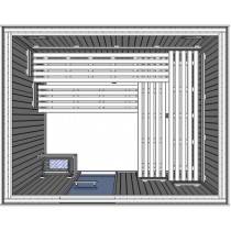 Cabina de sauna profissional para 7 pessoas - OSC3040