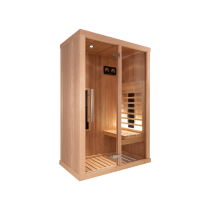 SAUNA DE INFRAVERMELHOS PARA 1 PESSOA SA-IR1020 - REVESTIMENTO HEMLOCK - DESIGN B